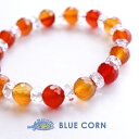 カーネリアン 水晶 ブレスレット パワーストーン 天然石 【心をリフレッシュし明るい気持ちで毎日を過ごすためのブレスレット】幸運 健康 浄化 開運 運勢UP 占...