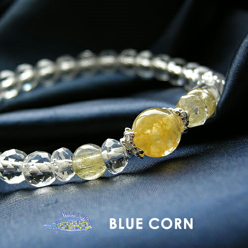 パワーストーン ブレスレット メンズ レディース ヒマラヤンゴールド アゼツライト& ゴールデンルチルクォーツ ブレスレット パワ−スト−...