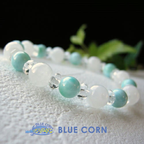 パワーストーン ブレスレット メンズ レディース 8ミリ球 アゼツライト と 癒しのラリマー ブレスレット パワ−スト−ン 天然石 水晶...