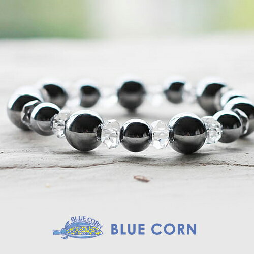 パワーストーン ブレスレット メンズ レディース 【高純度 テラヘルツ】 10ミリ球&8ミリ球 テラヘルツ & 水晶 ブレスレット パワ−スト