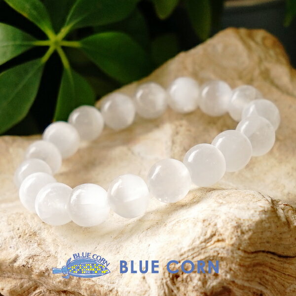 セレナイト ブレスレット パワーストーン 天然石 【月の女神のパワーがあなたを優しいエネルギーで包み込みます セレナイトのブレスレット】癒し 幸運 お守り 運勢...