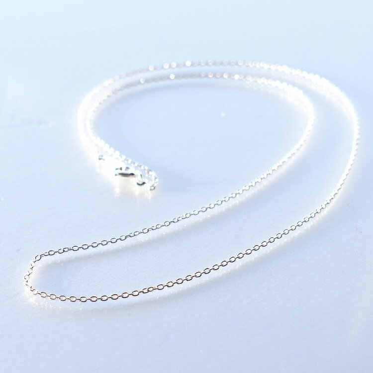 パワーストーン天然石ブルーコーンのシルバーチェーン 50cm 【あずきチェーン】ネックレス シルバー チェーン シルバー925 ペンダントチェーン あずき 小豆 チェーン ネックレス チェーン silver925 アクセサリー パーツ シルバーチェーン メンズ レディース ハンドメイドパーツ ハンドメイド ジュエリー｜アングル3