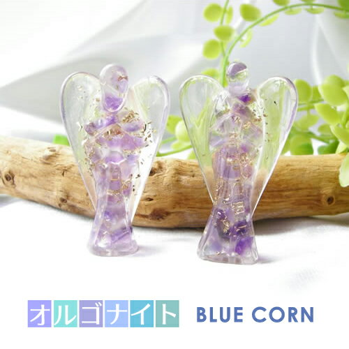 パワーストーン オルゴナイト エンジェル アメジスト パワ−スト−ン 天然石 水晶メンズ レディース 癒し 浄化 幸運 天然石