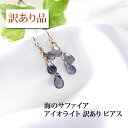 訳あり アイオライト ピアス 天然石 パワーストーン【海のサファイア 恋愛 結婚のお守り石 訳あり アイオライト ピアス】アイオライト 恋愛 運勢UP 占い レディース かわいい 可愛い おしゃれ ギフト 女性 シンプルカラーストーン 天然石 フックピアス 樹脂ノンホールピアス
