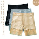 【レビュー特典 20%OFF】レディース 接触冷感 薄手 透け防止 ペチパンツ 涼しい 夏 インナーパンツ 2枚入り 快適 ショーツ ひんやり 裾レース ストレ...