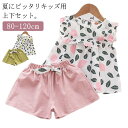 【レビュー特典 20%OFF】セットアップ キッズ 夏服 2点セット ノースリーブ 袖なし トップス 子供服 ショートパンツ 短パン 女の子 ボトムス シャツ セットアップ 上下セット 夏 可愛い 子供 服 かわいい おしゃれ 80cm 90cm 100cm 110cm 120cm