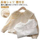 【レビュー特典 20%OFF】ビッグカラー シャツ 長袖 キッズ こども服 子供服 女の子 ブラウス 長袖シャツ 透かし編み ジュニア フォーマル カジュアル おしゃれ 100cm 110cm 120cm 130cm 140cm 150cm 160cm 170cm