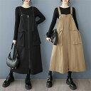 【レビュー特典 10%OFF】ジャンパー スカート レディース 春 夏 秋 冬 サロペット ワンピース ジャンスカ ワンピース ロング ワンピース ロング丈 ノ...