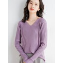 【レビュー特典 20%OFF】ニット Uネック Vネック Hネック ハイネック 3タイプ シンプル ロングシーズン フィットせ エレガント 大人 ママ レディー...