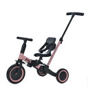 【レビュー特典 20%OFF】子供用三輪車 ピンク 4in1 三輪車のりもの 押し棒付き 自転車 おもちゃ 乗用玩具(4)