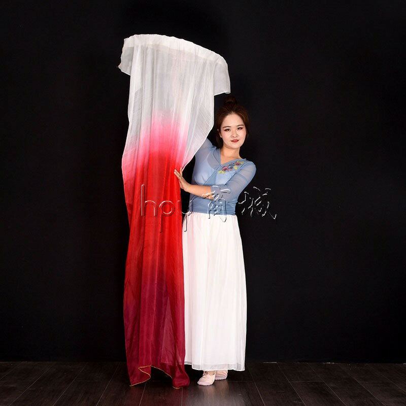 【送料無料 20%OFF】シルクファンベール シルク 1本セット ベリーダンスファンベール 両手 グラデーション扇子 絞り染 扇子 総長1.5m/1.8m/2....