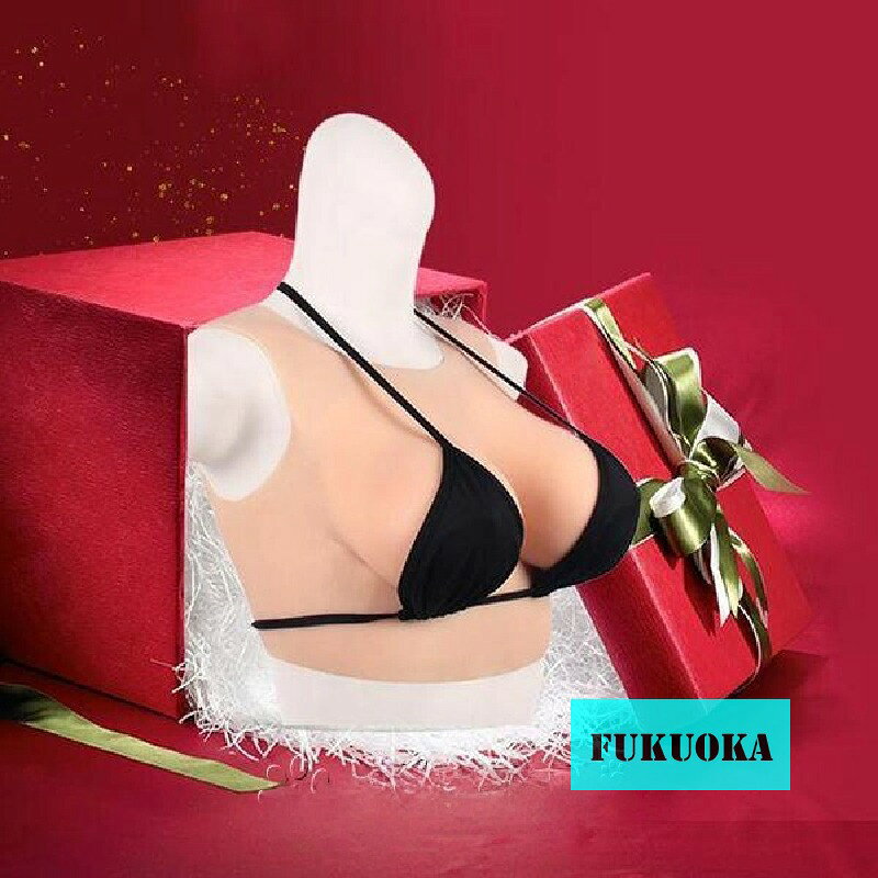 Sold Silicon Bust Salón de vestir de mujer Lácteos falsificados cómodo para el hombre hija super real sexy cosplay senos artificiales 5 tamaños/3 colores cargador goma de silicona — vista 3