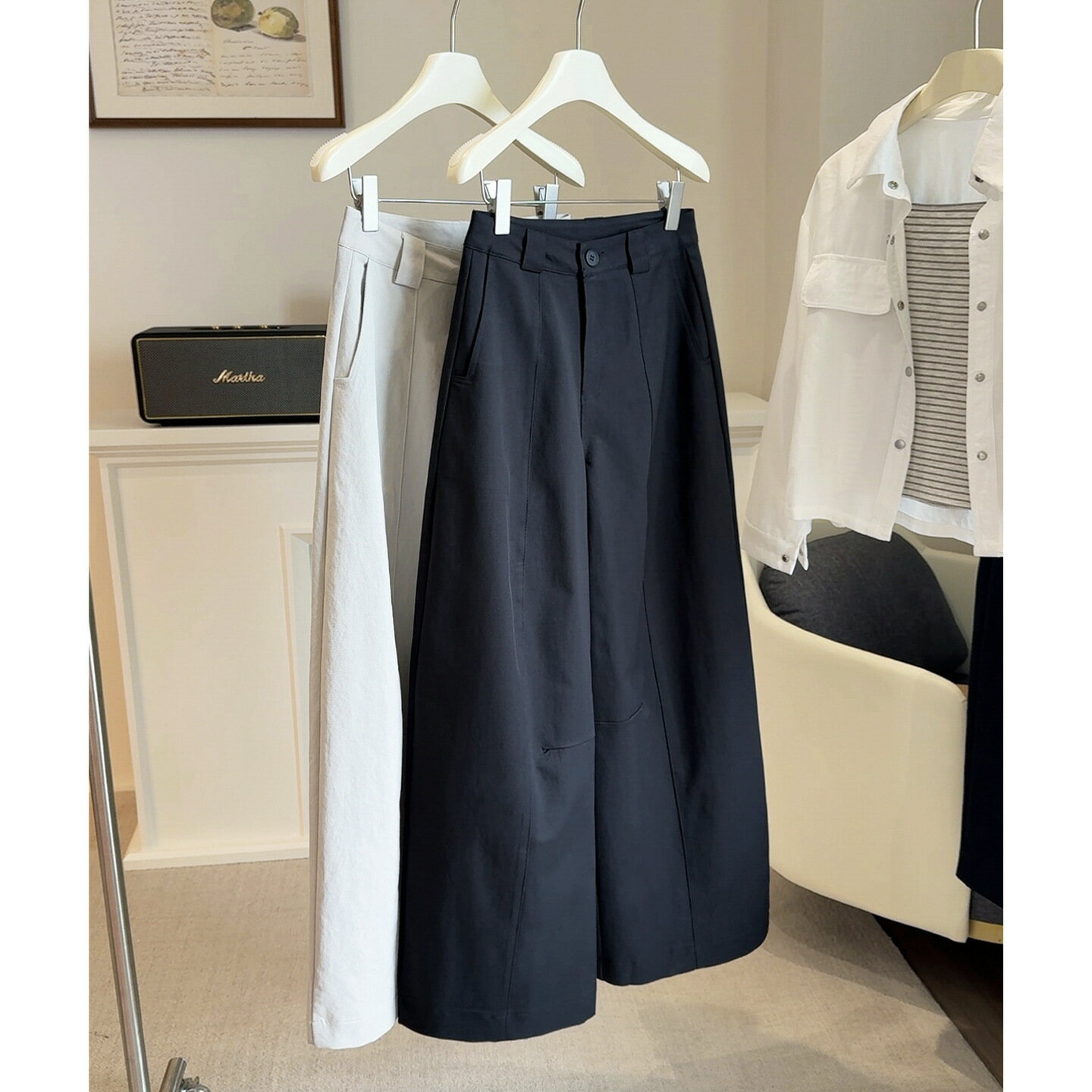 【送料無料】ゆったり ハイウエスト ワイドパンツ レディース 秋 ボリュームシルエット 履き心地