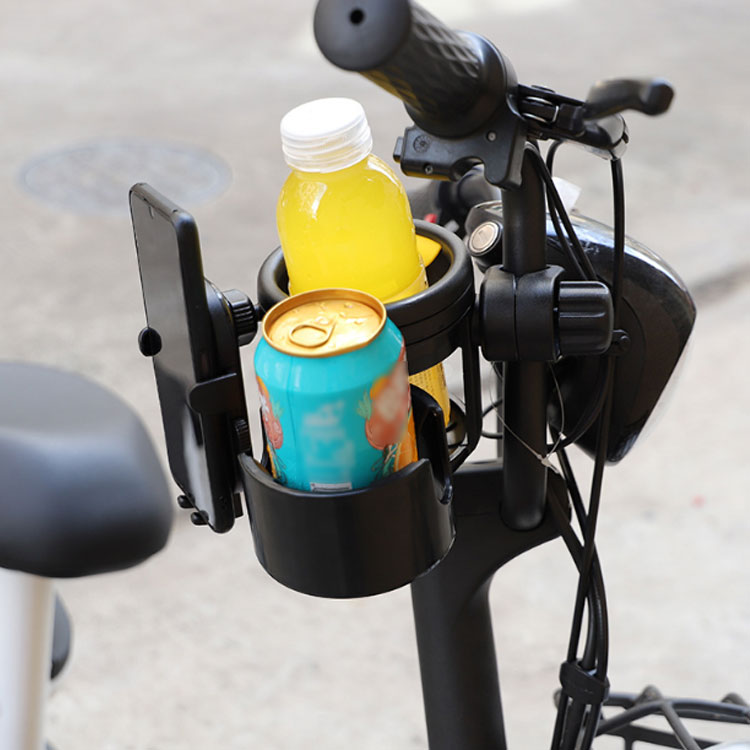 HPY商城のベビーカー ドリンクホルダー スマホ対応 3in1 カップホルダー 哺乳瓶 飲み物 ホルダー おしゃれ キッズ 2個 ボトルホルダー 360度回転 角度調整可 取り付け 収納便利 携帯電話収納 自転車 ベビー 赤ちゃん 子供用 ペットボトル かわいい 水分補給 熱中症対策 ギフト｜アングル2