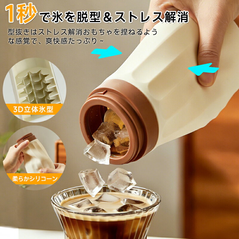 樂天商城 - 製氷皿 シリコン 大容量 アイスキューブ 製氷機 アイストレイ 製氷器 プチプチ つぶつぶ 水筒 タンブラー ジュース かき氷 外出 持ち運び 便利 氷作る容器 冷蔵庫専用 漏れ防止 超低温耐性 簡単取り出し 家庭用 かわいい 業務用も可 冷たい飲み物 夏 BBQ アウトドア