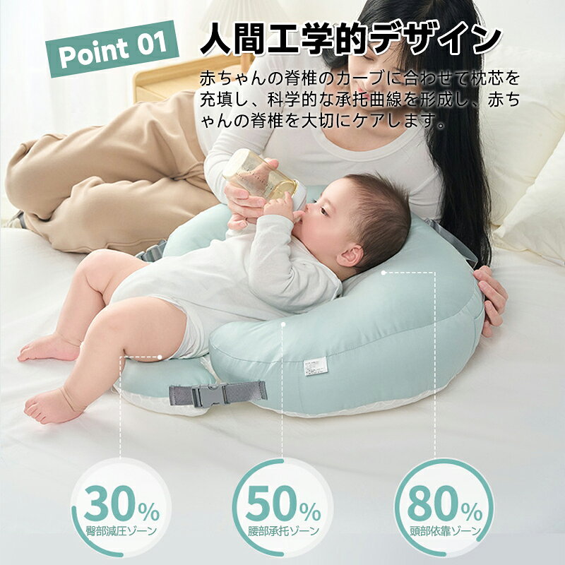 多機能授乳クッション｜母乳育児・腰サポート・吐き戻し防止・斜め枕でママも赤ちゃんも快適赤ちゃんの吐き戻しを防ぐ斜め設計。安心・快適な授乳タイムを腰にやさしいサポート構造で、長時間の授乳も疲れ知らず手が自由に！授乳がもっとラクになる、ママの救世主クッション hpy337-10010919 HPY商城 サンプル画像3
