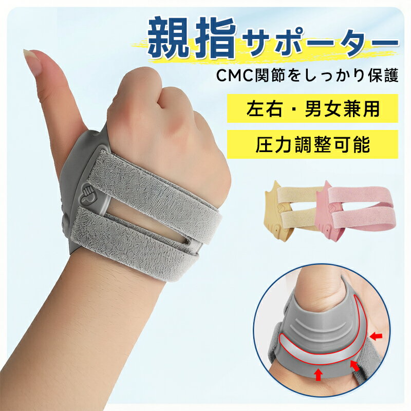樂天商城 - 【新品発売期間限定特価】3色展開 親指サポーター CMC関節保護 親指 サポーター メッシュ素材 手首 男女兼用 固定 プレート入り 腱鞘炎 手首サポータ