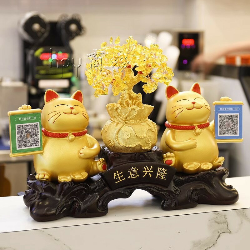 【送料無料 20％OFF】招き猫 置物 商売繁盛 開店祝い ギフト 店舗用 富を呼ぶ猫 縁起物 レジカウンター インテリア 玄関飾り 福を呼ぶ 開業祝い 開店プレゼント