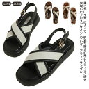 【レビュー特典 20%OFF】スポーツサンダル サンダル レディース スポサン フラットサンダル ブラック アウトドア クロスレザー クリア レジャー 海 旅行 レディースサンダル ストラップ バックストラップ 靴 歩きやすい 定番