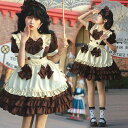 【レビュー特典 20%OFF】メイド服 コスプレ ハロウイン 衣装 ワンピース メイド ウェイトレス ゴスロリ レディース カチューシャ エプロン フルセット ...