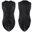 【レビュー特典 20%OFF】メンズロングジレ ロングベスト 燕尾 大人用コスチューム 舞台衣装 花柄 中世紀欧風 王子様 貴族コスプレ 吸血鬼 ステージ衣装 ...