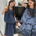 【レビュー特典 20%OFF】子供服 セットアップ 女の子 タンクトップ ワイドパンツ 夏 上下セット ノースリーブ スクエアネック フリル 無地 ポケット ガールズ 子ども服 ゆったり カジュアル 可愛い おしゃれ 通学着 通園 夏用 夏物 夏服 新作