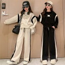 ジャージ キッズ 女子 上下 長袖 春秋 子供服 セットアップ 2点セット Tシャツ パーカー ロングパンツ スポーツウェア 運動着 可愛い おしゃれ 新品 1...