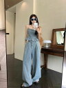 【レビュー特典 20%OFF】【セットアップ】デニムセットアップ 上下セット キャミソール ツーピース レディース デート お出掛け スタイルアップ レイヤードコーデ 夏コーデ デニムコーデ かわいい