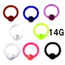 UV ボディピアス アクリル ビーズリング 【14G】★メール便翌日到着300円★
