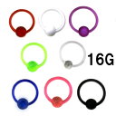 UV ボディピアス アクリル ビーズリング 【16G】★メール便翌日到着300円★