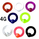 UV ボディピアス アクリル ビーズリング【 4G】★メール便翌日到着300円★