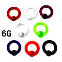 UV ボディピアス アクリル ビーズリング 【6G】★メール便翌日到着300円★