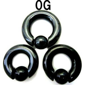 BK ボディピアス ブラックチタンビーズリング【 0G】(14、16、19)mm ★メール便翌日到着300円★★ BK ボディピアス ブラックチタンビーズリング【 0G】(14、16、19)mm ★メール便翌日到着300円★★