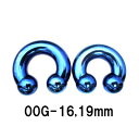 BL ボディピアス ブルーニオビウム サーキュラーバーベル 【00G】(16,19)mm ★メール便翌日到着300円★