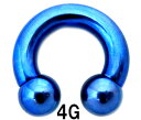 BL ボディピアス ブルーニオビウム サーキュラーバーベル 【4G】 (14,16)mm★メール便翌日到着300円★