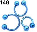 BL ボディピアス ブルーニオビウム サーキュラーバーベル 【14G】(8、10、12)mm★メール便翌日到着300円★