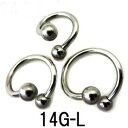 SS ボディピアス サージカルステンレス -(L)- 【14G】 (8,10,12)mm スパイラル ★メール便翌日到着300円★