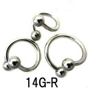 SS ボディピアス サージカルステンレス -(R)- 【14G】 (8,10,12)mm スパイラル ★メール便翌日到着300円★