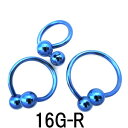 BL ボディピアス ブルーニオビウム-(R)- 【16G】 (8,10,12)mm スパイラル ★メール便翌日到着300円★