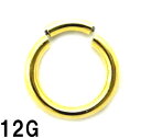 18GP ボディピアス 18金ゴールド セグメントリング 【12G】★メール便翌日到着300円★(4)