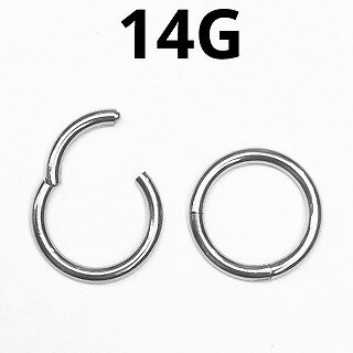 SS　ボディピアス　サージカルステンレス　クリッカー　【14G】（6 〜 24）mm（★メール便翌日到着★）