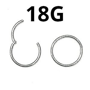SS　ボディピアス　サージカルステンレス　クリッカー　【18G】（6〜20）mm（★メール便翌日到着★）