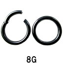 BK ボディピアス ブラックチタン クリッカー 【8G】 (8〜20)mm(★メール便翌日到着★)(4)