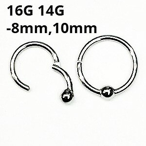 SS ボディピアス サージカルステンレス ビーズリング風クリッカー 【16G 14G】(8,10)mm(★メール便翌日到着★) SS ボディピアス サージカルステンレス ビーズリング風クリッカー 【16G 14G】(8,10)mm(★メール便翌日到着★)
