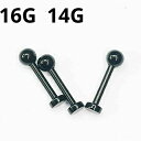 カラーアクリルラブレット ブラック【16G 14G】(6〜12)mm★メール便翌日到着★(4)