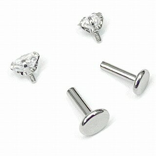 SS　ボディピアス　 サージカルステンレス　キラキラストーンインターナルラブレット　ダイヤ／星【 16G　14G】6mm★メール便翌日到着300円★