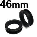 UV ボディピアス アクリル トンネル 【 46mm 】艶なしマットブラック★メール便翌日到着300円★