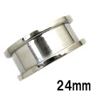 SS ボディピアス サージカルステンレス トンネル 【 24mm】★メール便翌日到着300円★