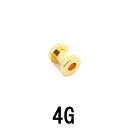18GP ボディピアス 18金ゴールド トンネル 【 4G】★メール便翌日到着300円★