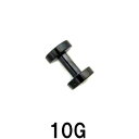 BK ボディピアス ブラックチタン トンネル 【 10G】★メール便翌日到着300円★